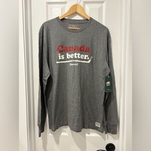 Roots Long Sleeve Tee New With Tags Canada Hockey Mens Large
